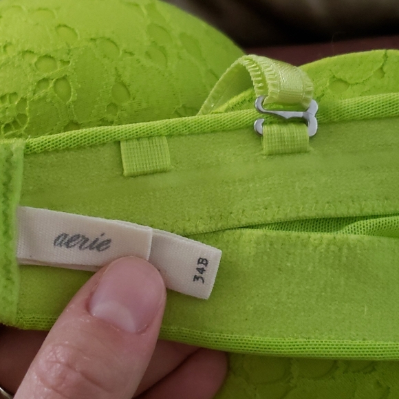 Aerie Mia Convertable Lime Green Lace Bra - Picture 3 of 3